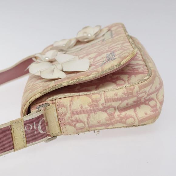 Christian Dior Trotter Canvas Shoulder Bag Silver Pink Auth yb749 - Picture 5 of 16